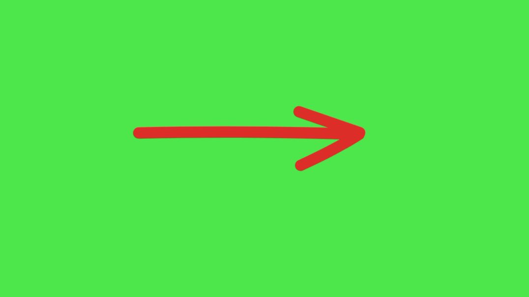 Animated Straight Red Arrow Pointing Right on Green Screen - Hand-Drawn Indicator VFX