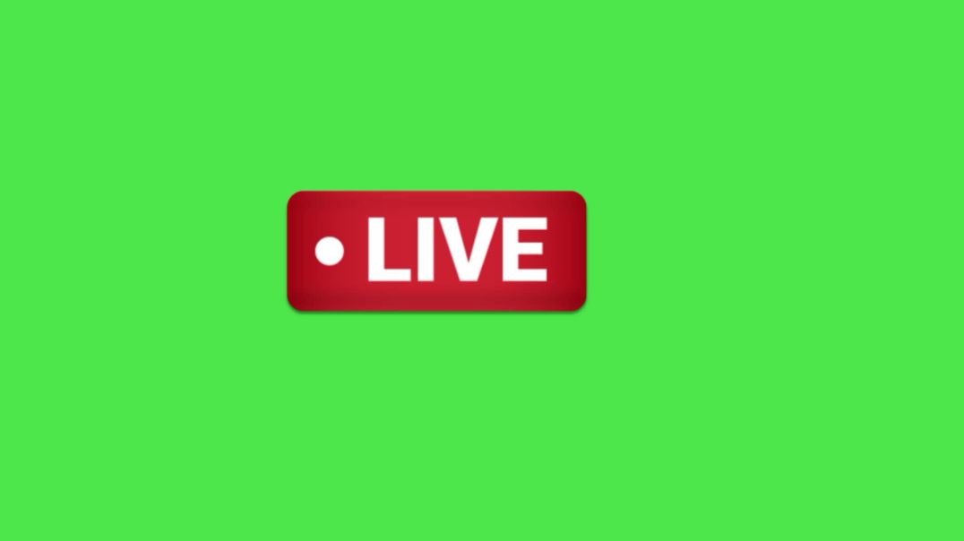 ⁣Animated "LIVE" Streaming Button on Green Screen - Professional Red Live Broadcast Icon VF