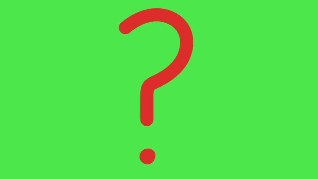 ⁣Animated Red Question Mark on Green Screen - Hand-Drawn Inquiry & FAQ VFX