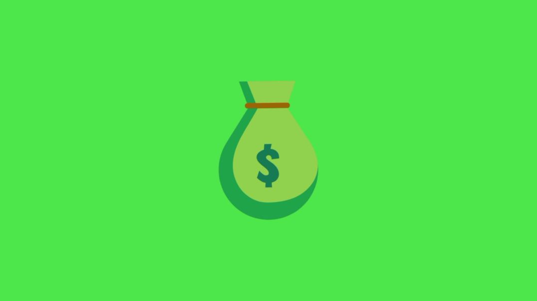 ⁣Animated Money Bag with Dollar Sign on Green Screen - Financial & Banking VFX Asset