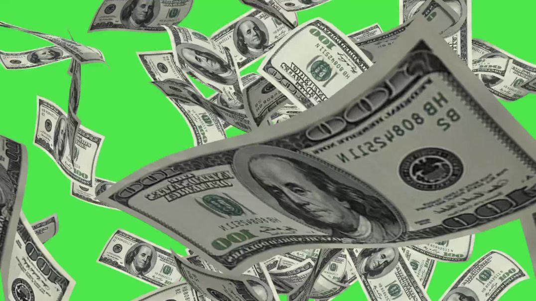 ⁣Epic Money Tornado of 100 Dollar Bills on Green Screen - Dynamic Cash Vortex VFX
