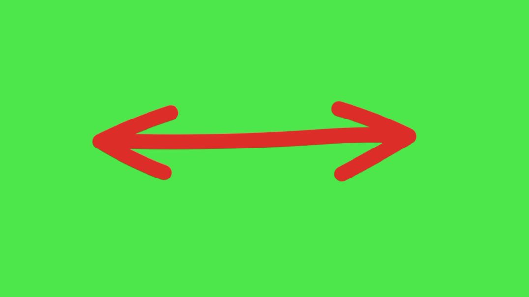 ⁣Animated Double-Headed Red Arrow on Green Screen - Hand-Drawn Bidirectional Pointer VFX