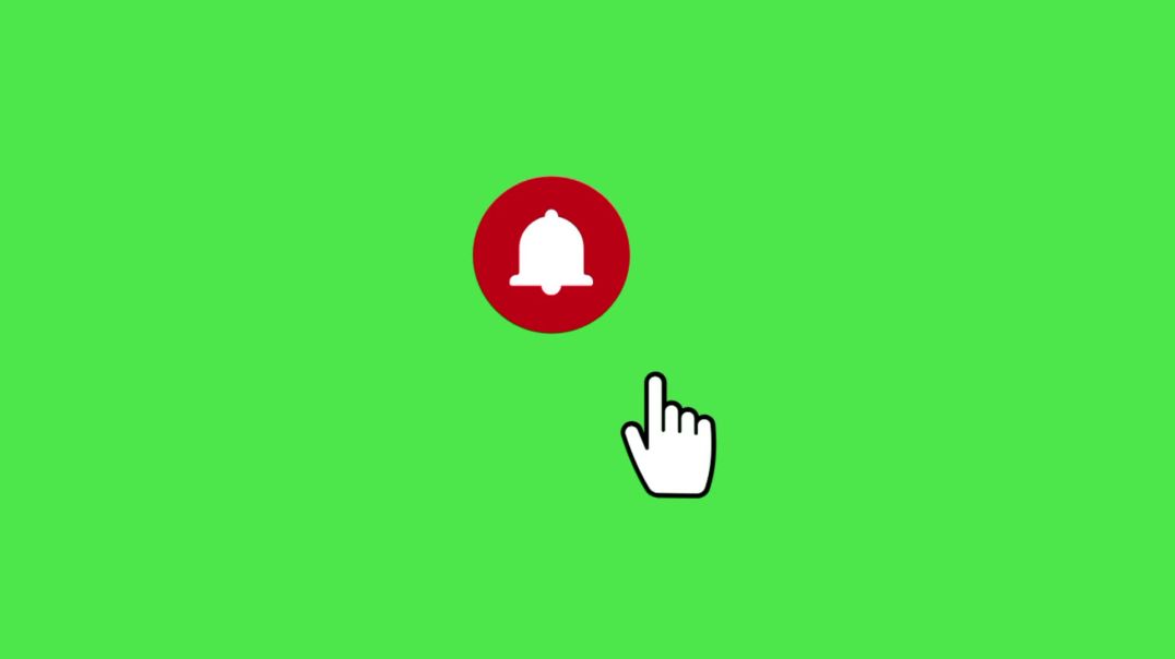 Bell Notification Icon Click Animation - Green Screen 4K - No Copyright Download