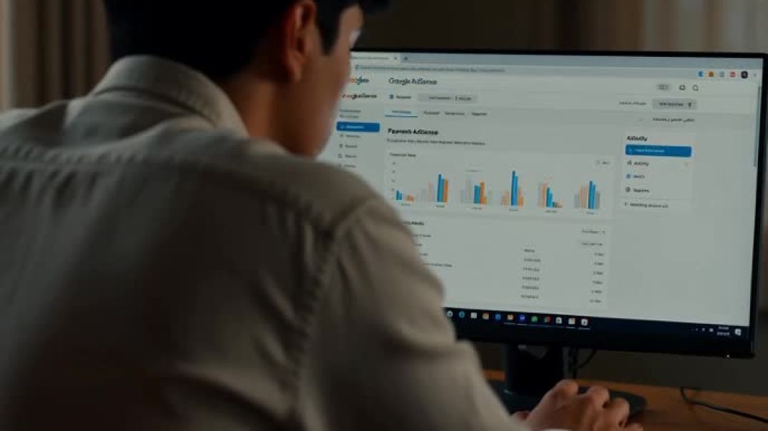 Man Analyzing Google AdSense Revenue – Free Stock Footage