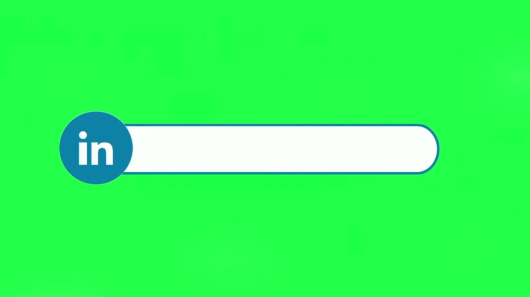 Minimalist LinkedIn Search Bar & Follow Lower Third on Green Screen – Free Download Professional