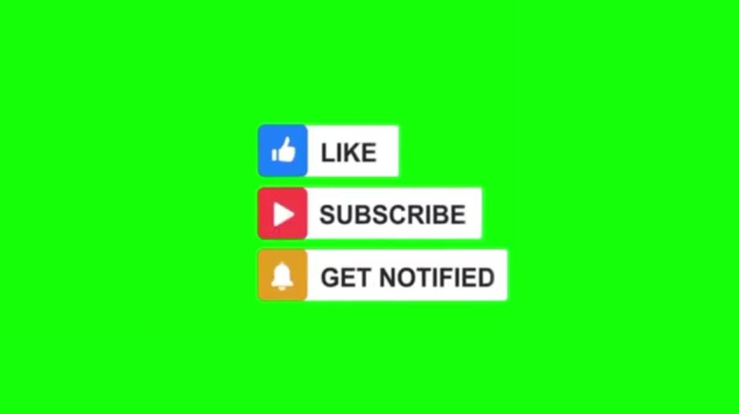 YouTube Like, Subscribe, and Notification Bell Animation on Green Screen – Free Social Media Stock V