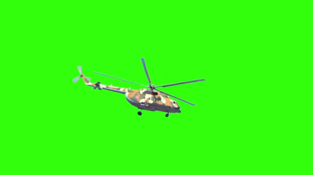 ⁣Realistic Military Helicopter Flying on Green Screen – Free Download Stock Footage for Action Movies
