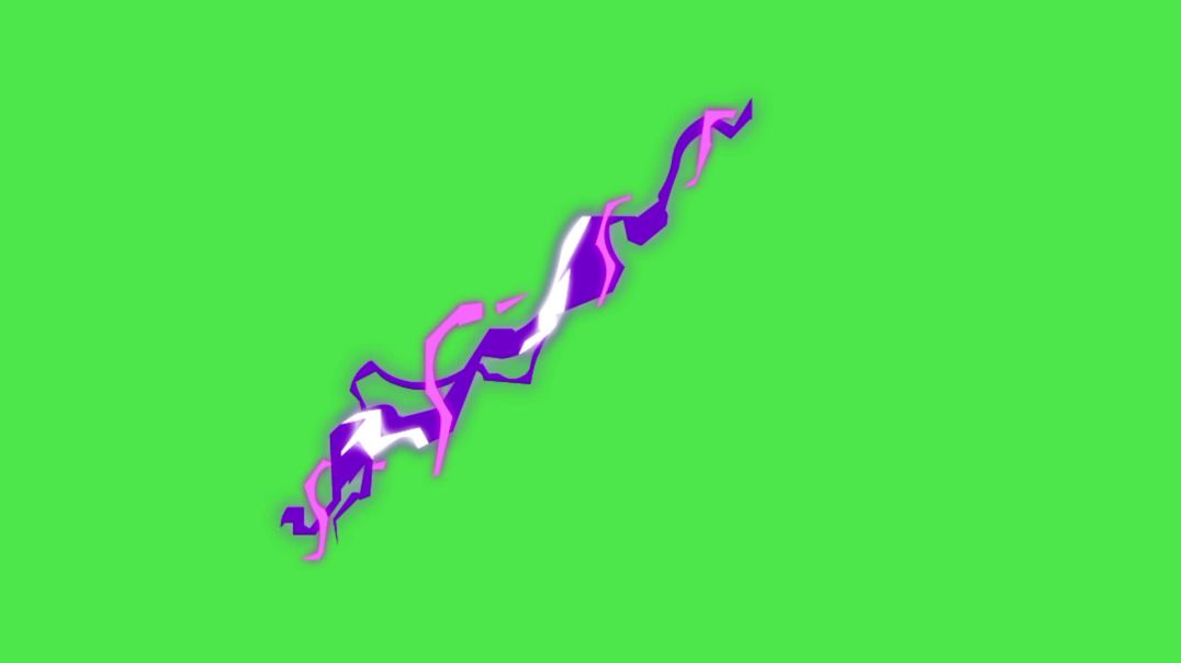 Purple Lightning Strike Animation on Green Screen – Free Download VFX for Video Editing
