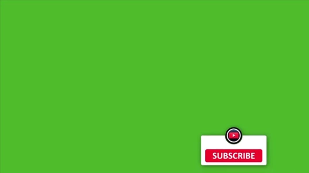 ⁣Creative YouTube Subscribe Button with Bell Notification Popup on Green Screen – Free Social Media S