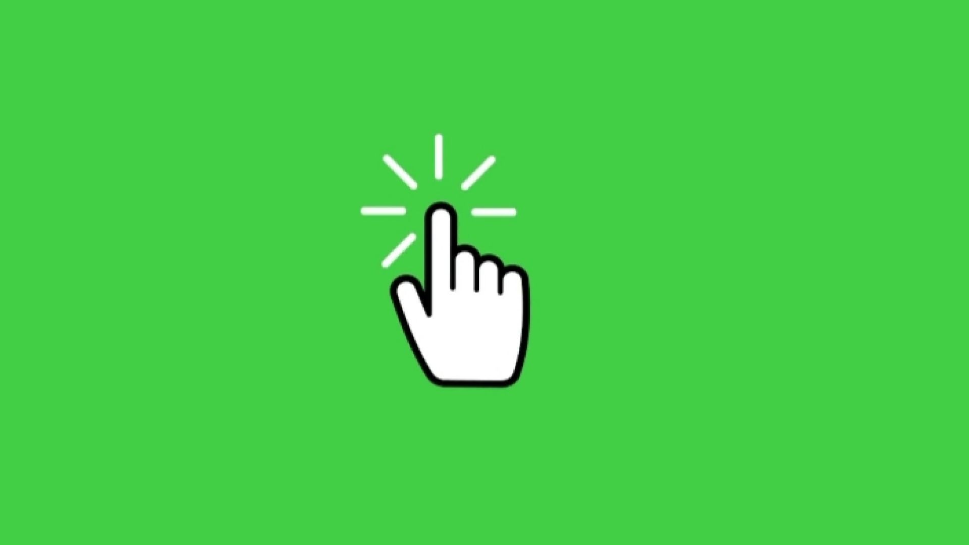 ⁣Hand Cursor Click Animation Green Screen - Free Stock Footage & No Copyright Pointer Clip