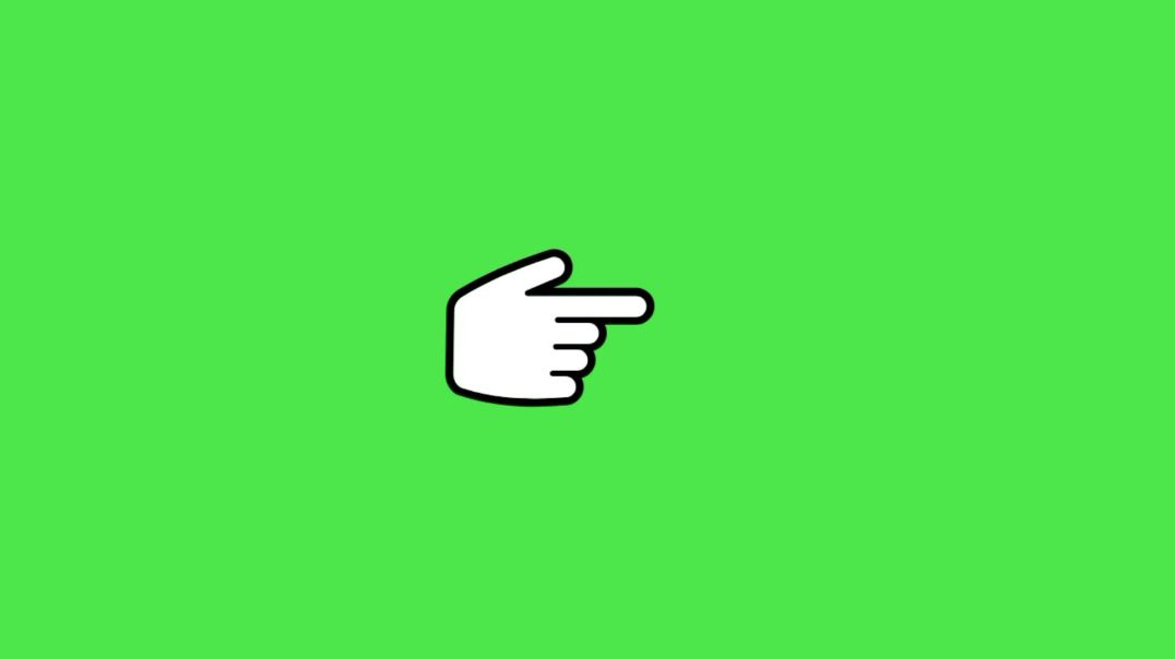 ⁣Hand Pointing Right Animation Green Screen - Free Stock Footage & No Copyright Directional Point