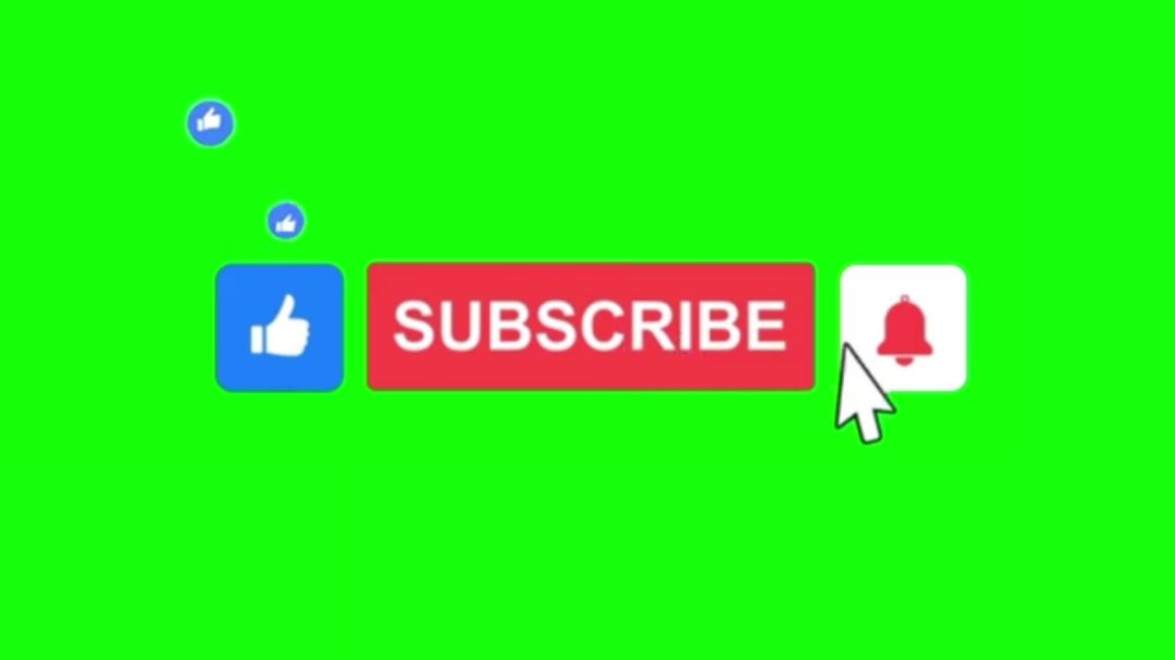 Modern YouTube Subscribe Bar with Like and Bell Animation on Green Screen – Free Download Social Med