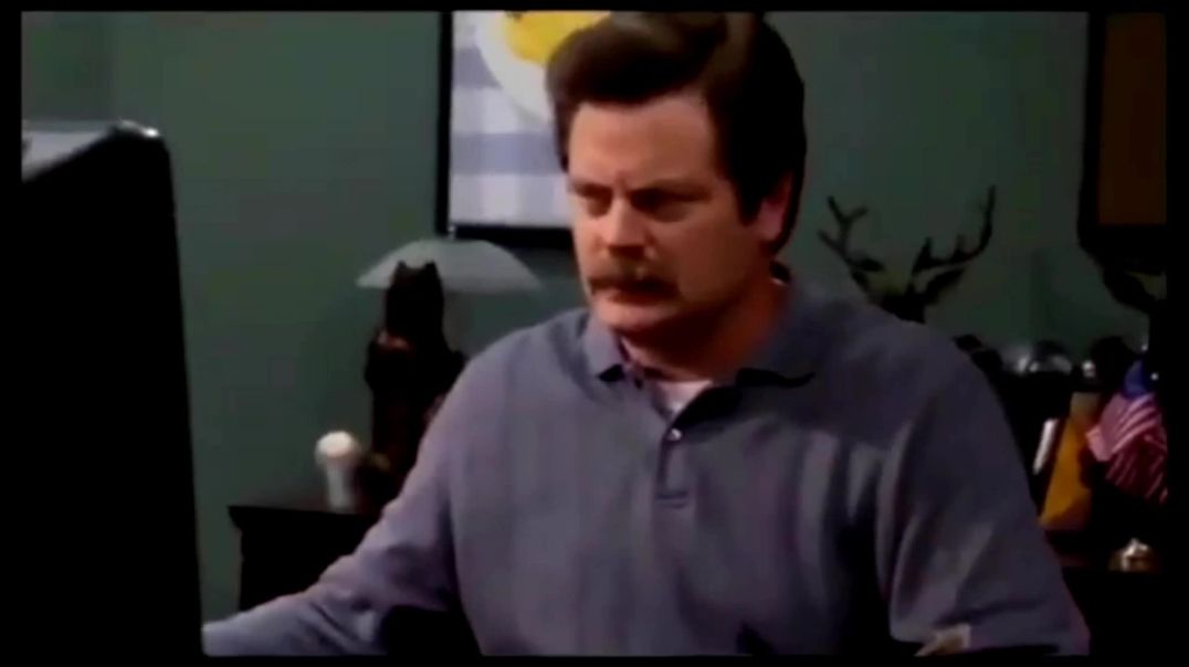 Ron Swanson Throwing Computer in Trash Meme – Free Stock Footage for Tech Fails, Privacy Vlogs &