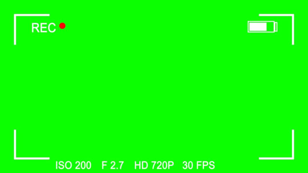 Camera HUD Recording Overlay Green Screen