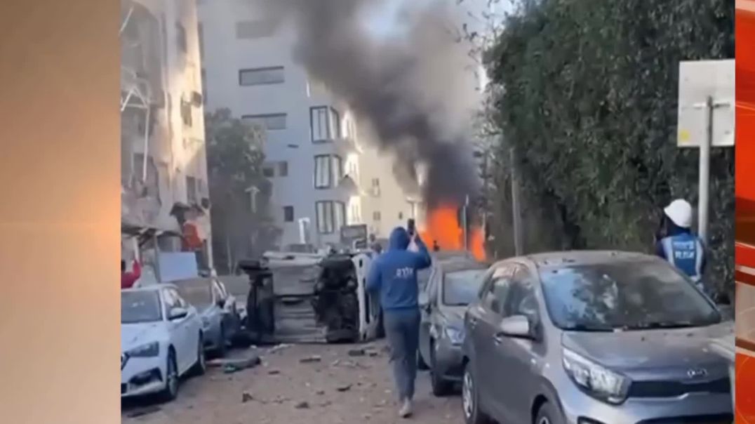 Urban Destruction and Burning Car B-Roll