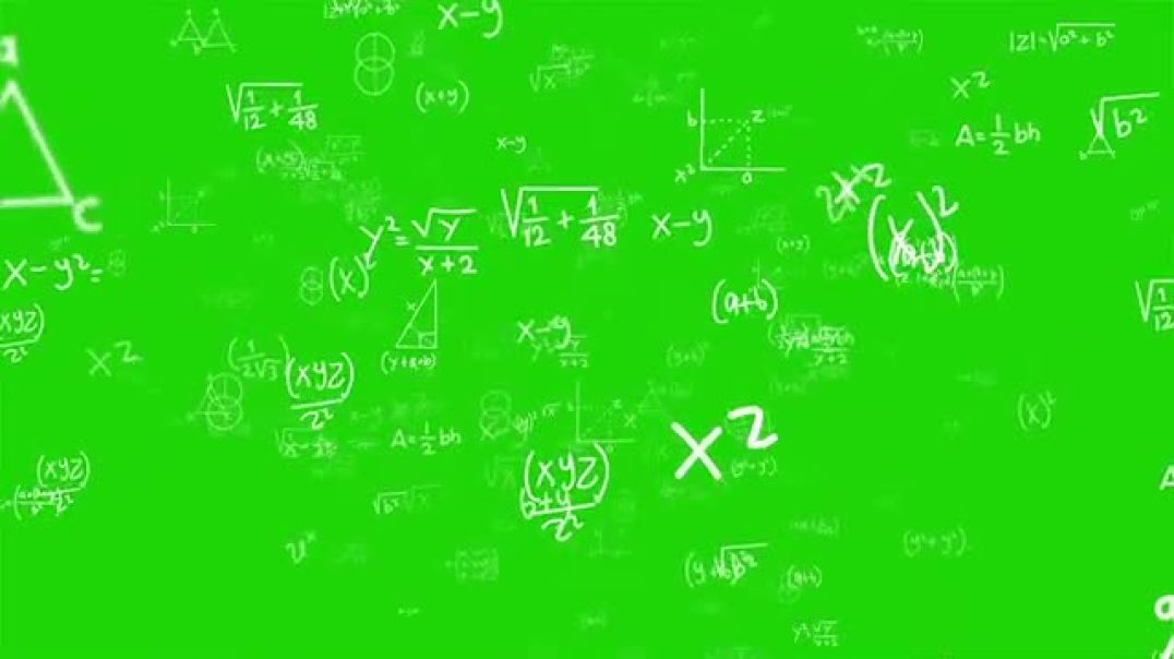⁣4K Animated Math Formulas Green Screen Overlay