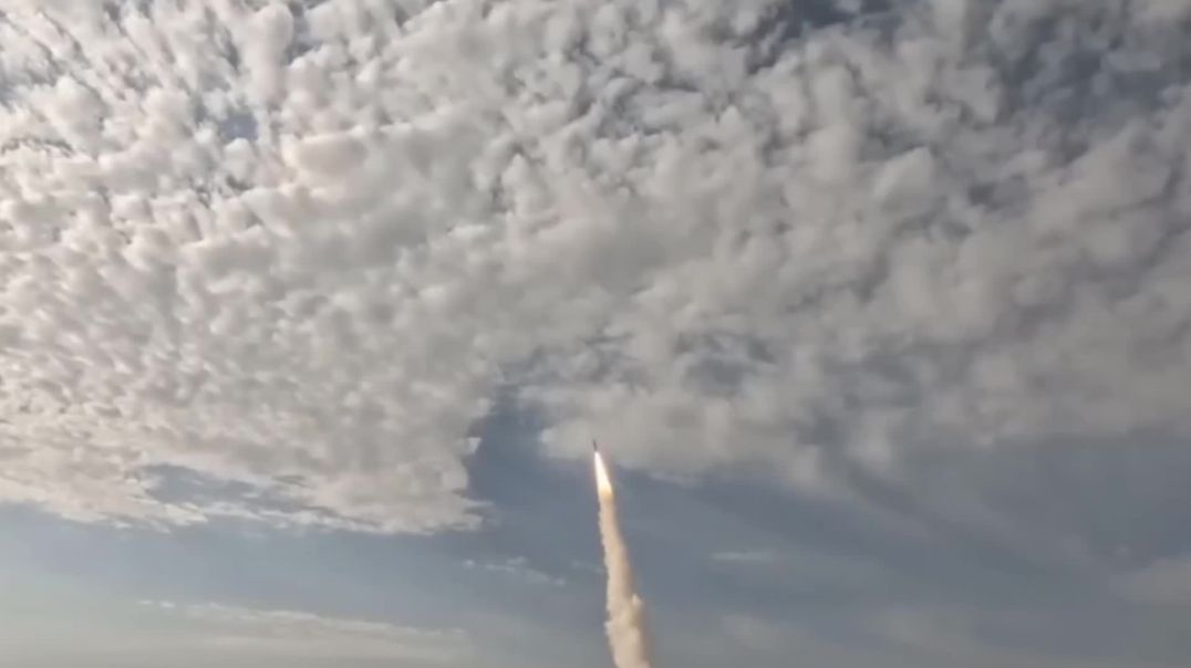 ⁣Missile Launch and Ascent to Clouds Stock Footage