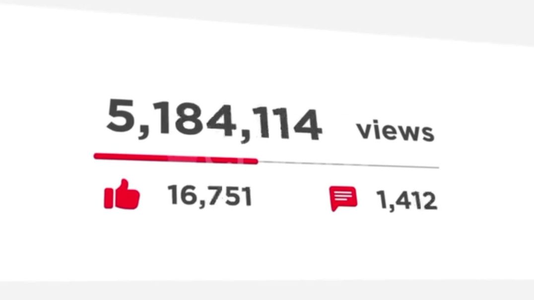 ⁣Viral YouTube Video Metrics Counter Free Stock Footage