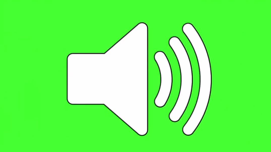 ⁣Animated Volume Icon Green Screen - Free Download