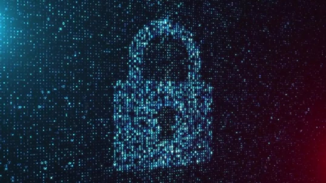 ⁣Glowing Digital Padlock Cyber Security Free Stock Footage
