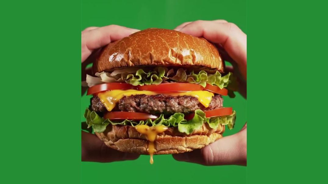 Juicy Burger Green Screen - Free Stock Footage