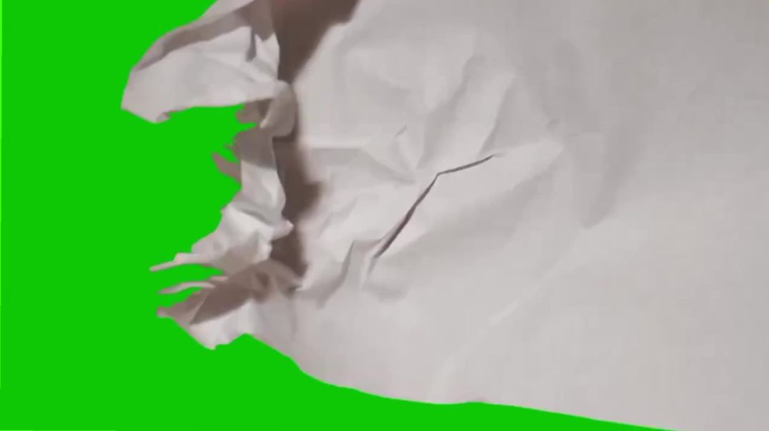⁣Paper Tear Reveal Green Screen Free Stock Footage
