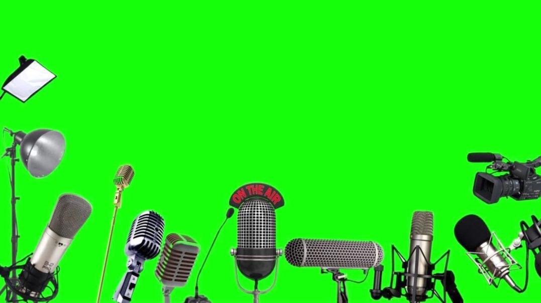 Studio Microphones Green Screen Free Stock Footage