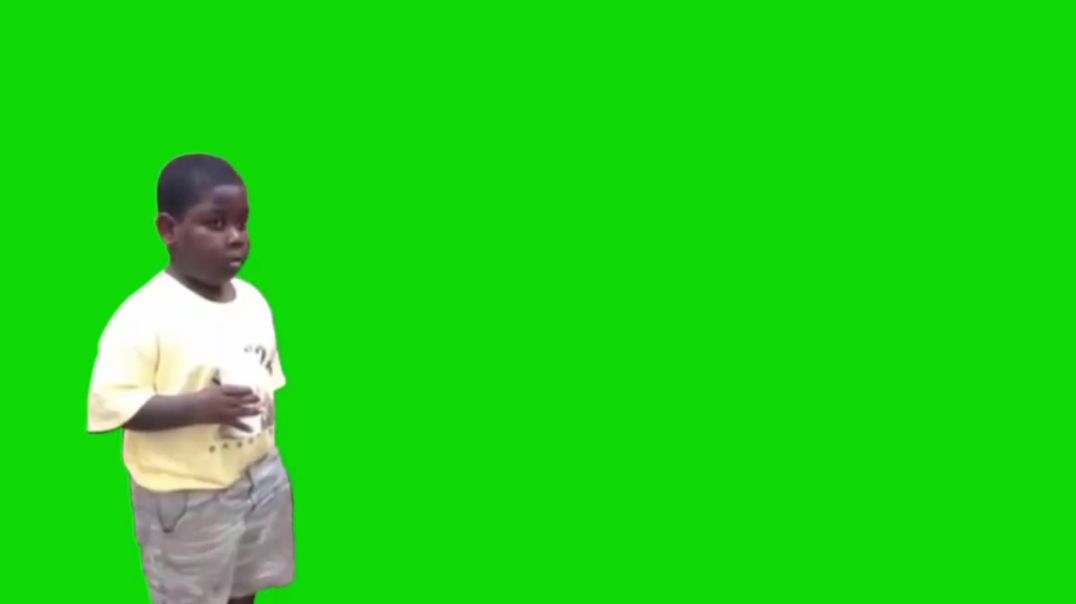 African Kid Surprised Meme Green Screen - Free Download