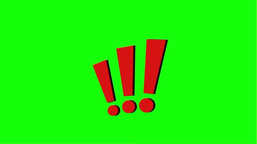 Red Exclamation Marks Green Screen - Free VFX Footage