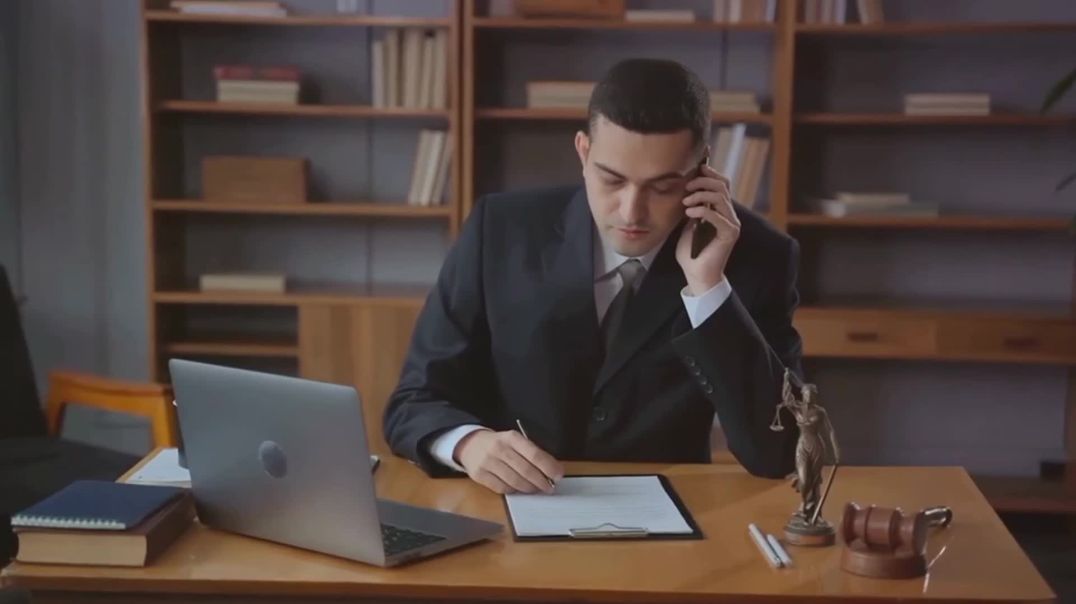 ⁣Professional Lawyer Consulting on Phone - Free Stock Footage