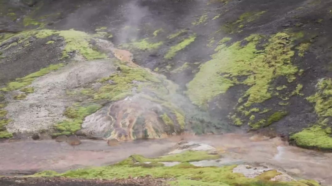 ⁣Cinematic Geothermal Hot Springs Free Stock Footage