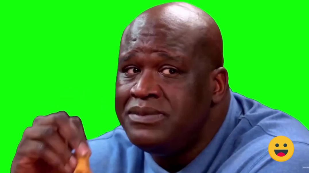Shaquille O'Neal Eating Chicken Wings Green Screen Meme