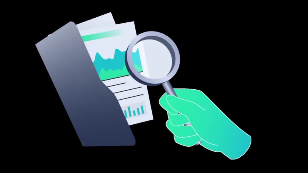 ⁣Data Analysis & Financial Audit Animation Free Stock Footage