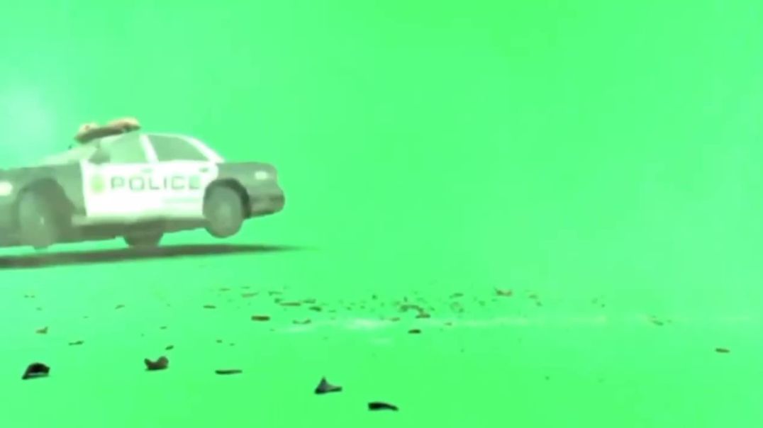 ⁣Police Car Explosion Action Green Screen - Free Download