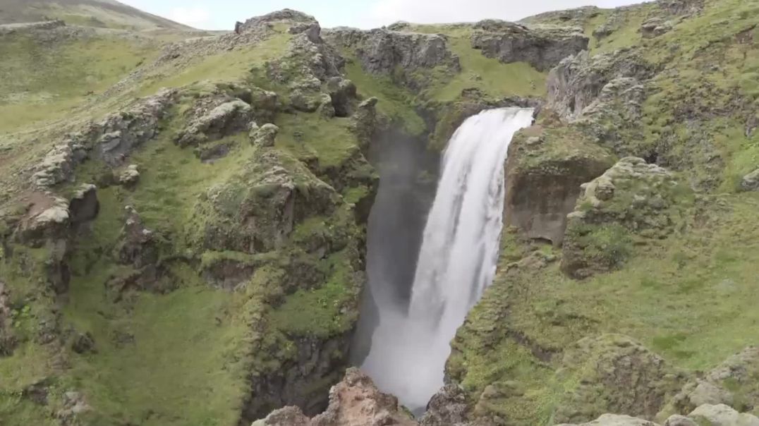 ⁣Cinematic Waterfall Landscape Free Stock Footage