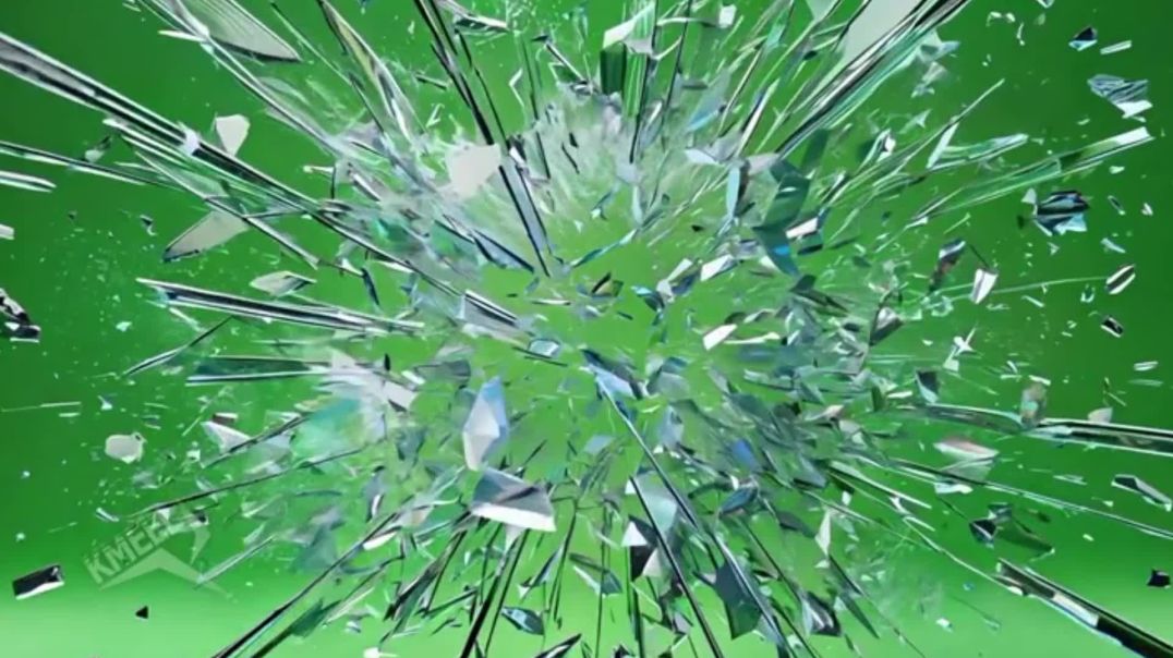 ⁣Green Screen Glass Shatter VFX Free Stock Footage