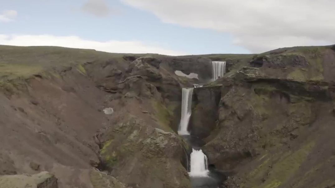 ⁣Cinematic Multi-Tier Waterfall Drone Footage Free Download