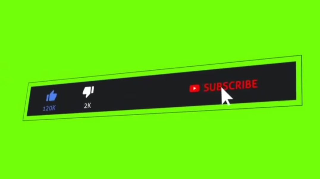 ⁣YouTube Subscribe Button Green Screen Free Download