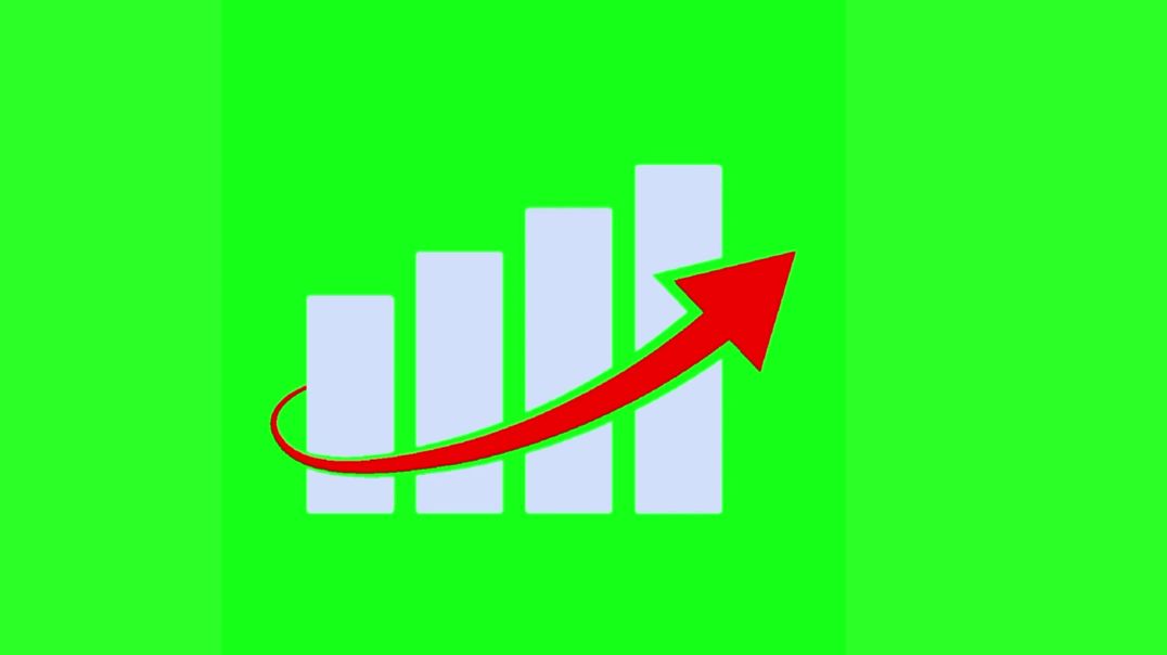 ⁣Success Business Growth Chart Green Screen Free Download
