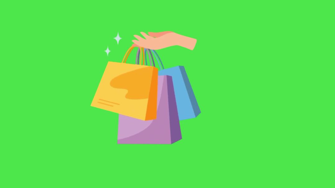 Person Holding Shopping Bags Cinématique Green Screen
