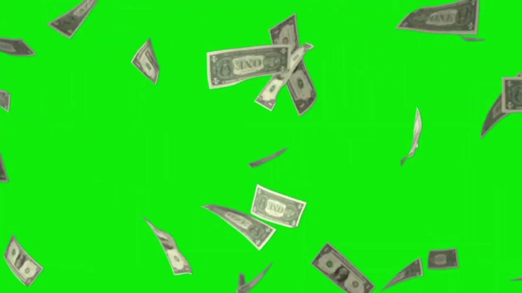 ⁣Falling Money Green Screen - Free Download