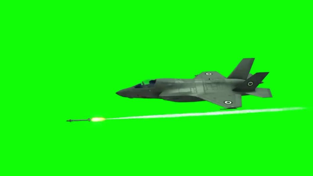 ⁣Stealth Fighter Missile Launch Green Screen - Free VFX