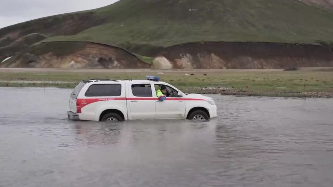 Rescue 4x4 Truck Crossing River Free Stock Footage