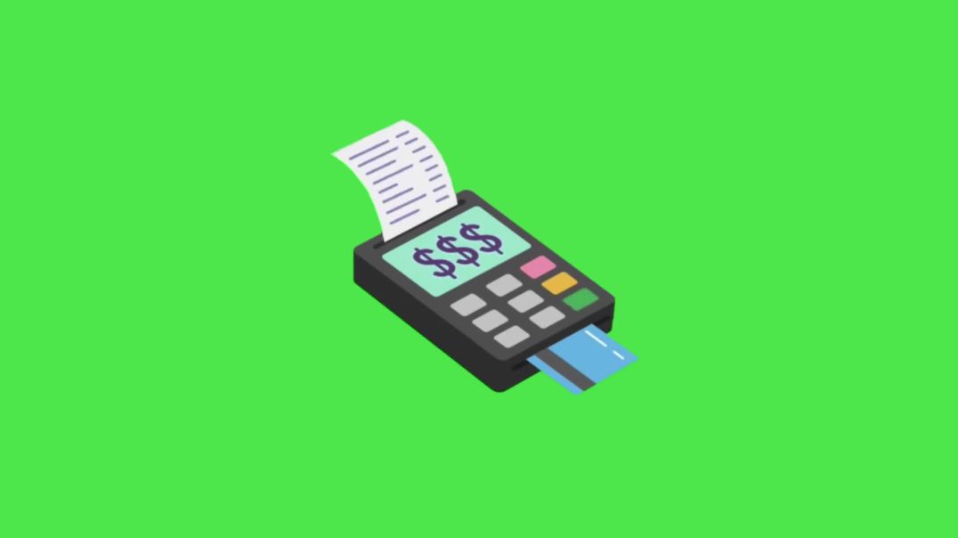 ⁣POS Terminal Credit Card Payment - Free Green Screen