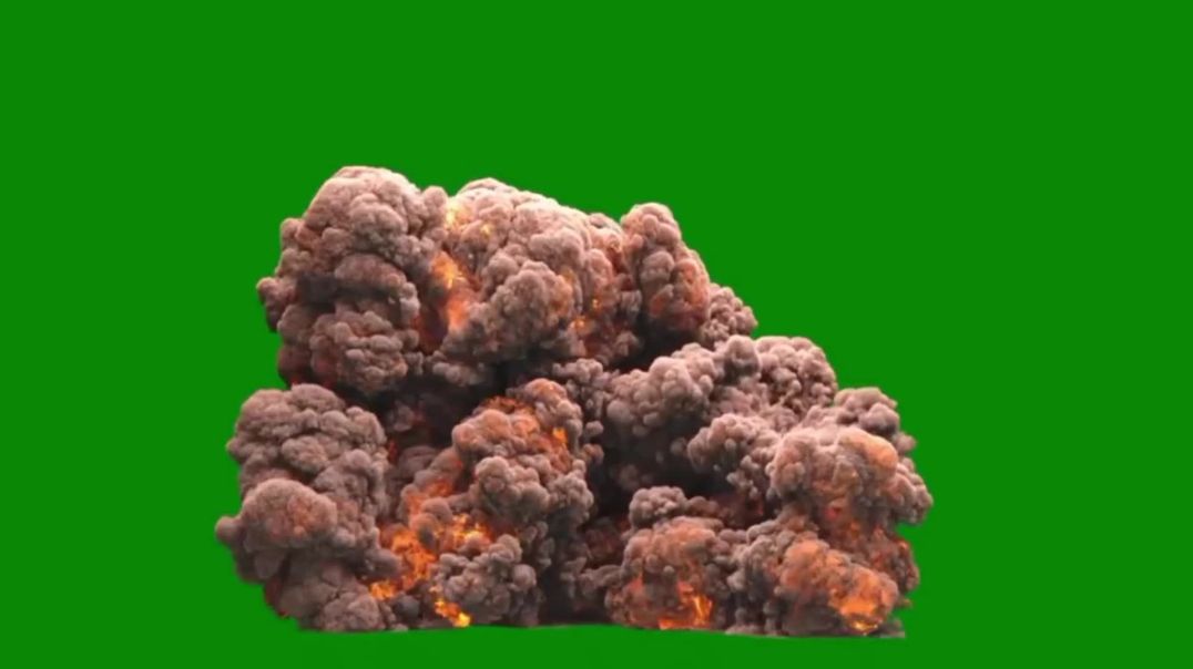 ⁣Cinematic Explosion Green Screen Free Stock Footage