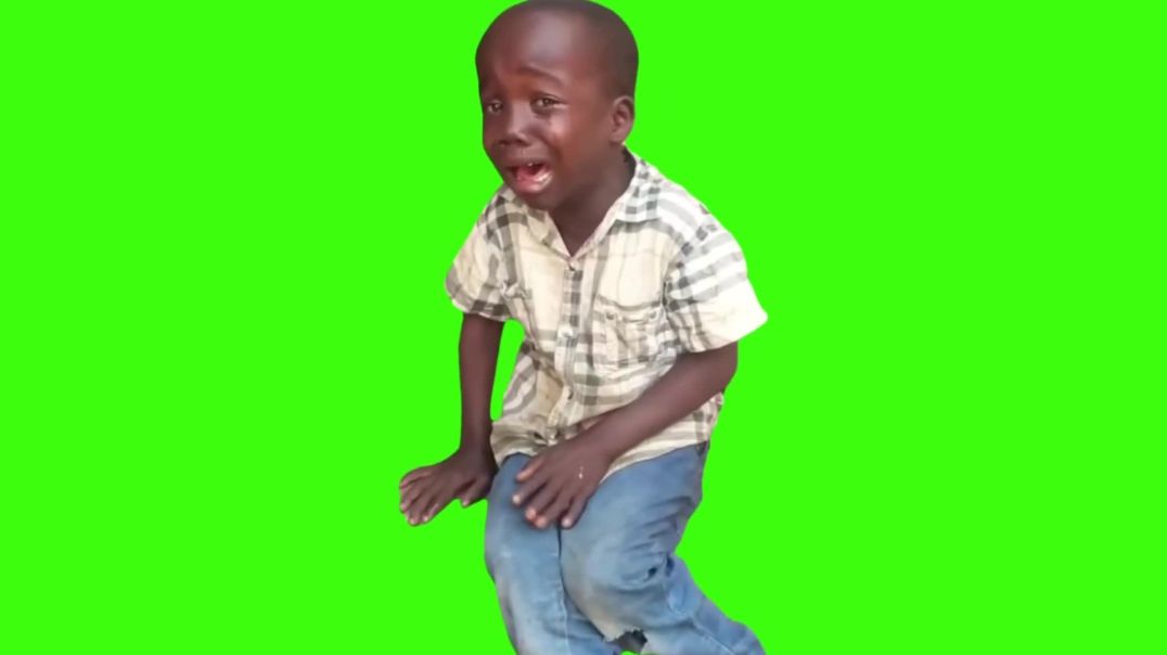 ⁣Crying to Laughing Kid Meme Green Screen Free Download