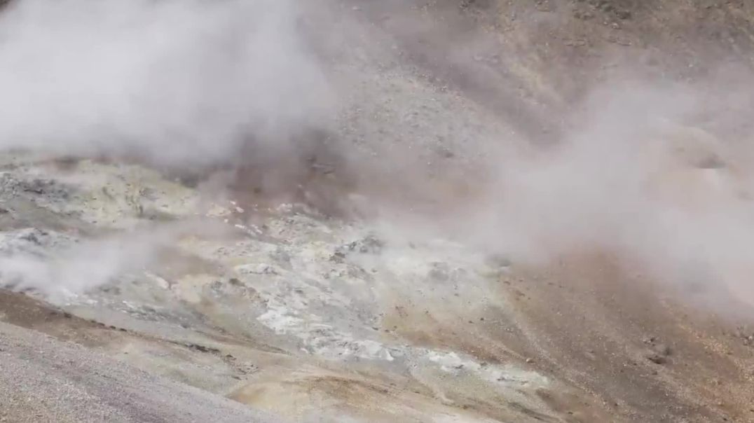 Active Volcanic Steam Vents Free Stock Footage