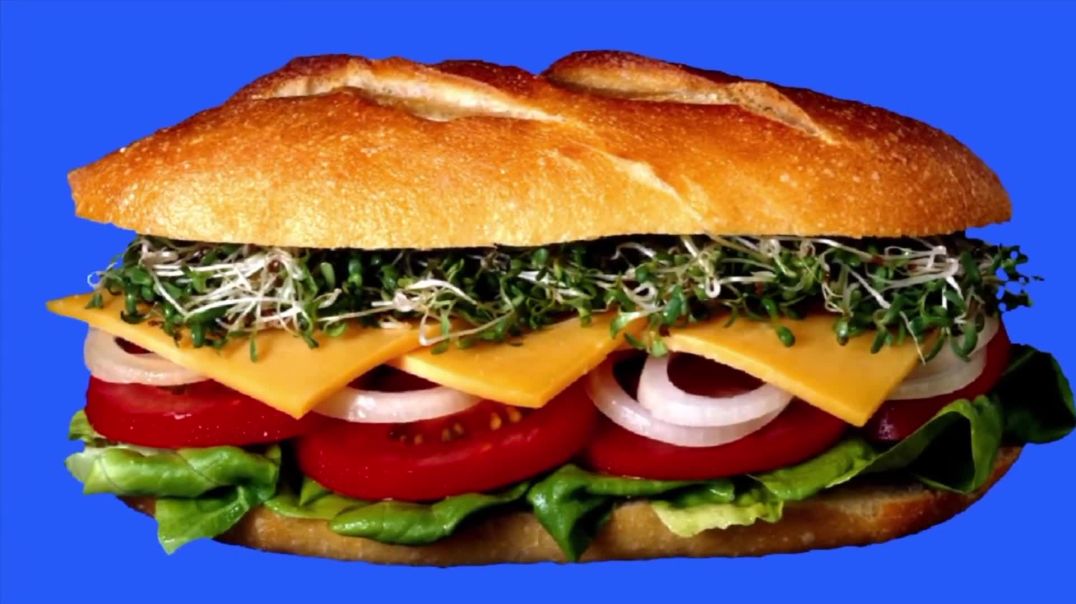 Gourmet Sandwich Blue Screen - Free Stock Footage