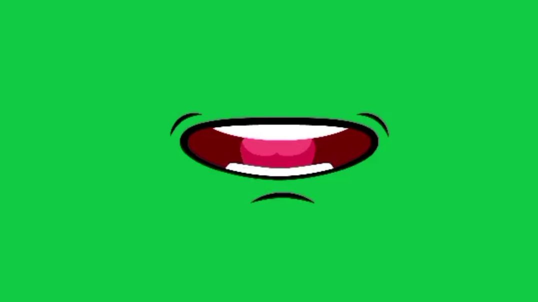 ⁣Animated Cartoon Mouth Laughing Green Screen Video