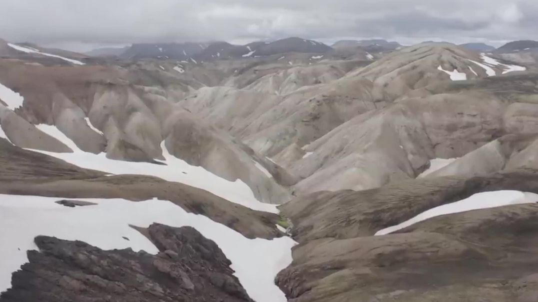 Cinematic Drone Shot of Arctic Mountain Peaks
